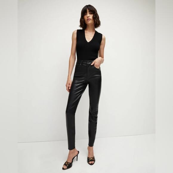 Veronica Beard Debbie High Rise Vegan Leather Pants - size 8/29‎ - Picture 2 of 7